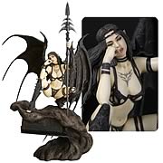 Fantasy Figure Gallery Black Tinkerbell Statue Sculpture