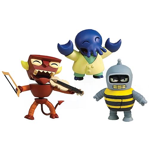Futurama Tineez Series 1 Wave 2 Stylized Mini-Figure 3-Pack