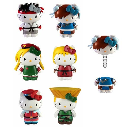 Street Fighter Hello Kitty Figural Cell Phone Jack Cover Set