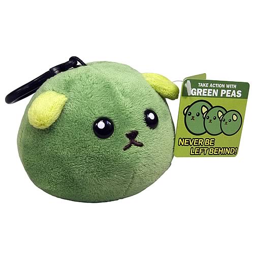 Mameshiba Series 2 Green Pea 4-Inch Clip-On on Plush