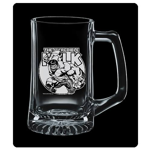 Incredible Hulk Premium Etched Glass Stein