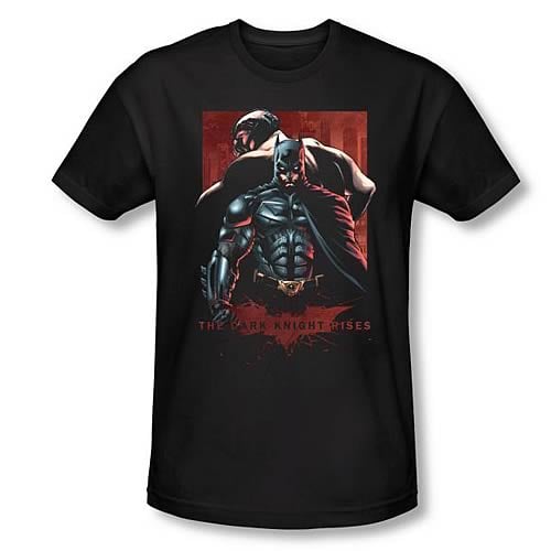 Batman Dark Knight Rises Batman and Bane Black T-Shirt