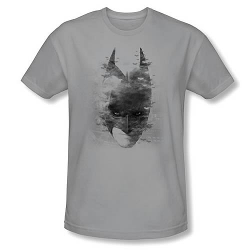 Batman Dark Knight Rises Bat Head Gray T-Shirt