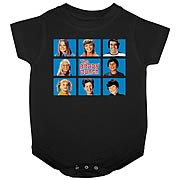 The Brady Bunch Cast Squares Onesie