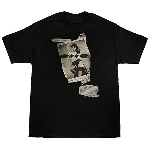 Bettie Page Newspapers and Lace T-Shirt