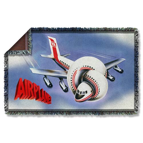 Airplane Poster Woven Tapestry Blanket