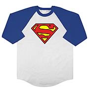Superman Classic Logo Baseball T-Shirt