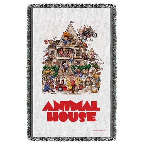 Animal House Poster Woven Tapestry Throw Blanket