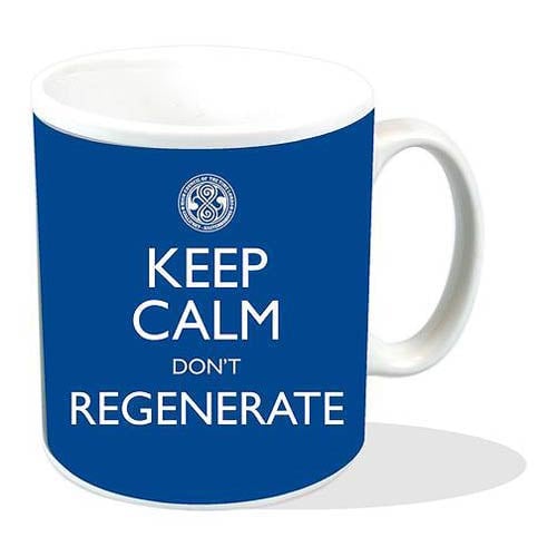 Doctor Who Keep Calm Don't Regenerate Blue Mug