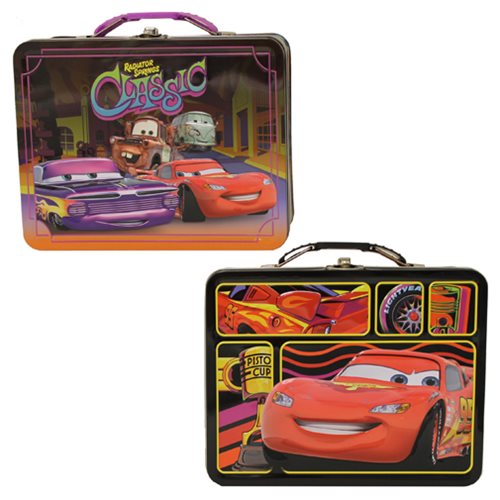 Cars Large Carry All Embossed Tin Lunch Box Set