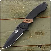US Marine Corps Leather Neck Folding Military Knife