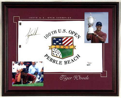 Tiger Woods Framed Signed
