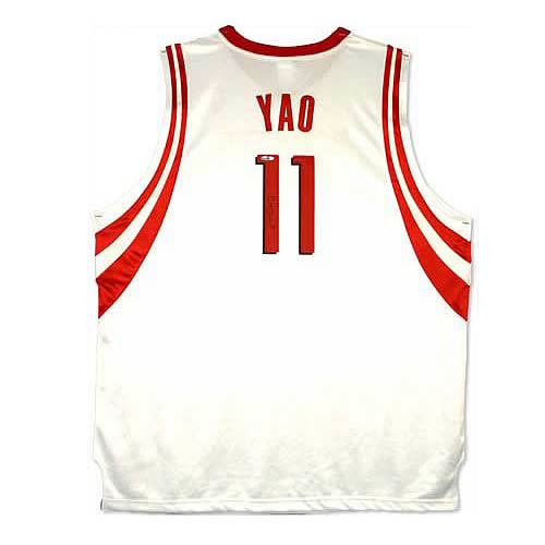 Yao Ming Signed Houston Rockets Home/White Jersey
