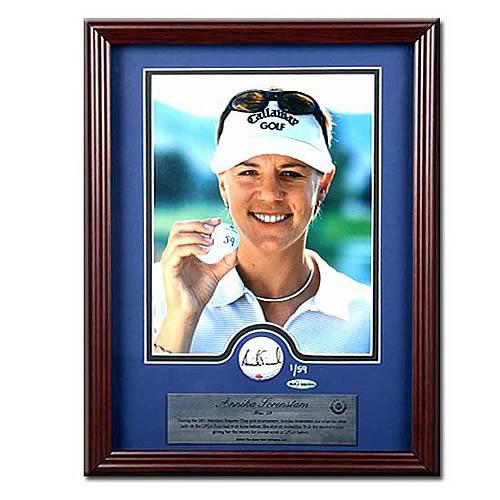 Annika Sorenstam Signed Calloway Golf Ball "Mrs. 59" Photo