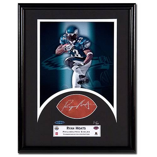 Ryan Moats Signed Sweet Spot Football Cut Framed Photo