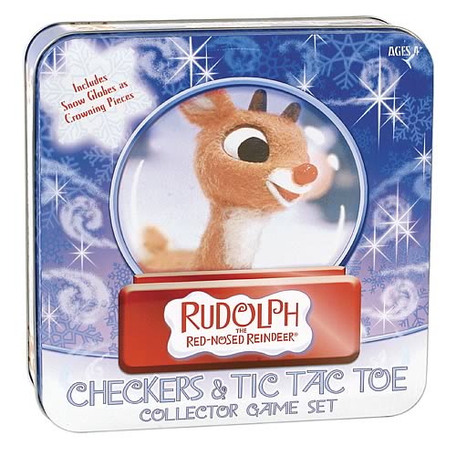 Rudolph the Red-Nosed Reindeer Checkers & Tic Tac Toe Tin