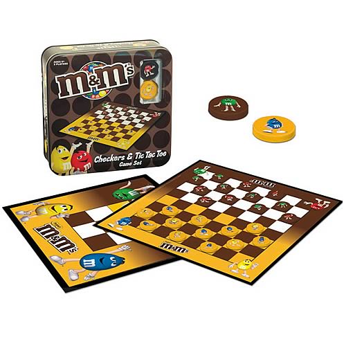 M&Ms Checkers and Tic Tac Toe Game Set