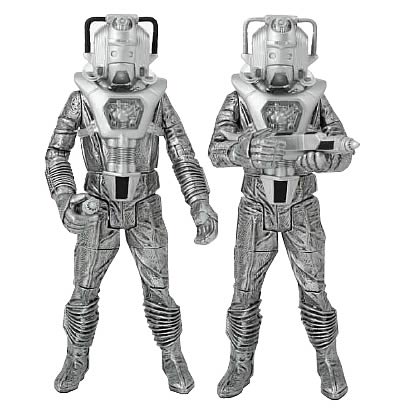 Doctor Who Cyberleader and Cyberman Silver Nemesis Figures