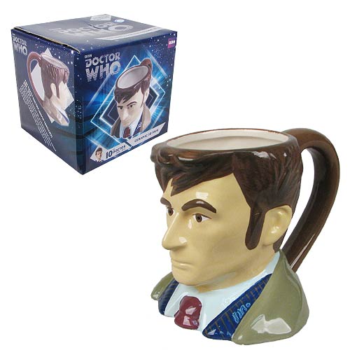 Doctor Who Tenth Doctor Bust Figural Mug