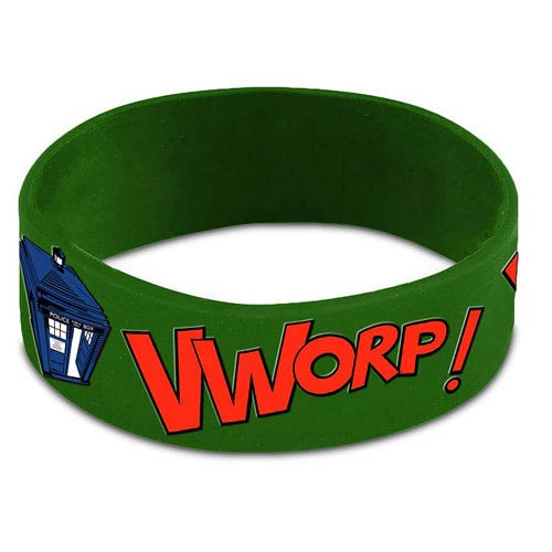 Doctor Who TARDIS Vworp! Green Rubber Wristband