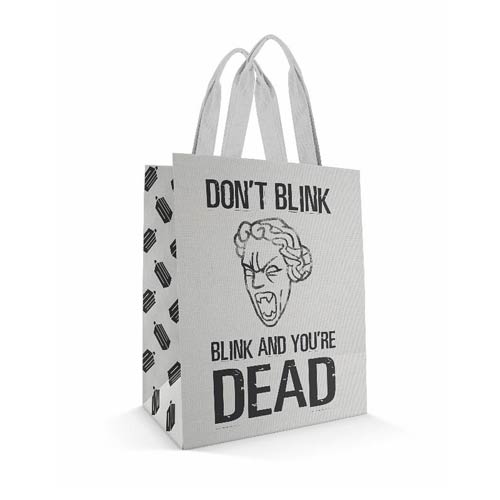 Doctor Who Don't Blink White Tote Bag