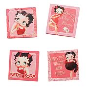 Betty Boop Tile Magnets 4-Pack