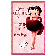 Betty Boop The Richer The Better Large Tin Sign