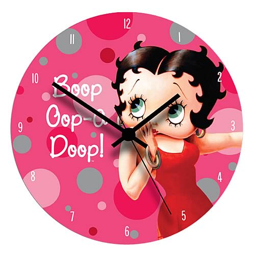 Betty Boop Wood Wall Clock