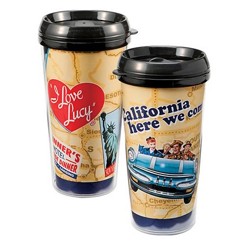 I Love Lucy California Here We Come Plastic Travel Mug