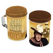 John Wayne Tin Salt and Pepper Shaker Set