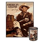 John Wayne American Legend Fleece Throw with Tin