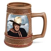 John Wayne Sculpted Ceramic Stein