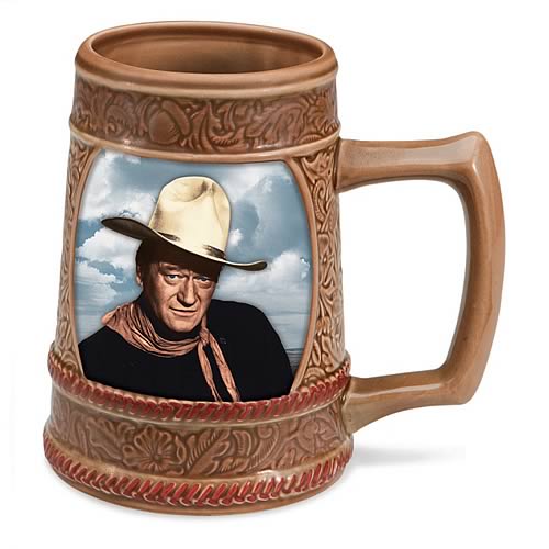 John Wayne Sculpted Ceramic Stein