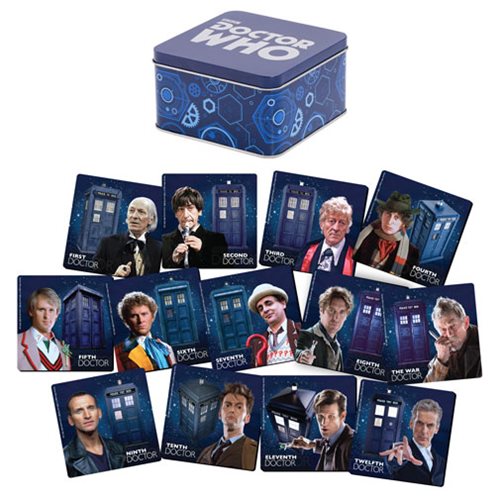 Doctor Who Coaster Set with Tin Storage Box