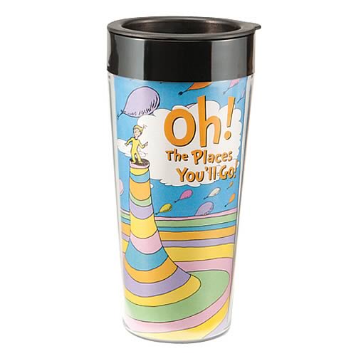 Dr. Seuss Oh the Places You'll Go Plastic Travel Mug