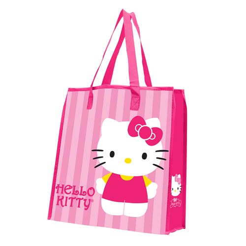 Hello Kitty Stripes Large Recycled Shopper Tote