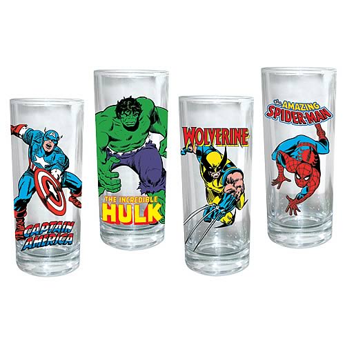 Marvel Heroes Glasses 4-Pack