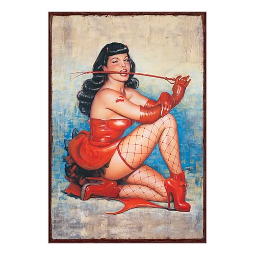 Bettie Page Metal Sign