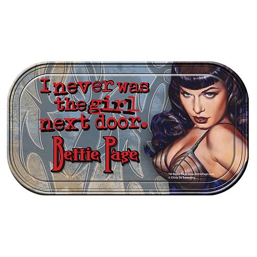 Bettie Page Girl Never The Girl Next Door Mini Tin