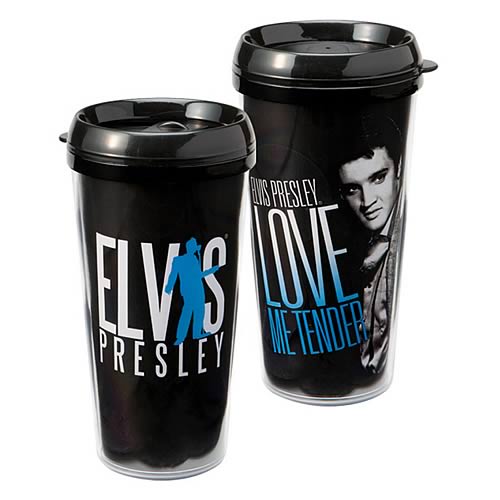 Elvis Presley Love Me Tender Plastic Travel Mug