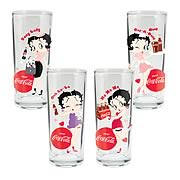 Betty Boop Coca-Cola Glasses 4-Pack