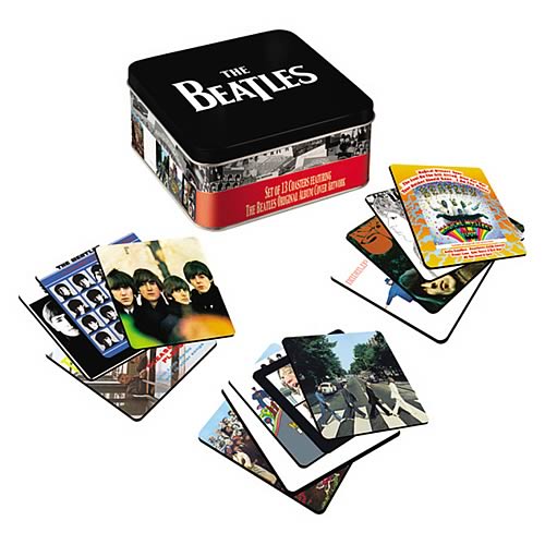 The Beatles Coasters with Tin