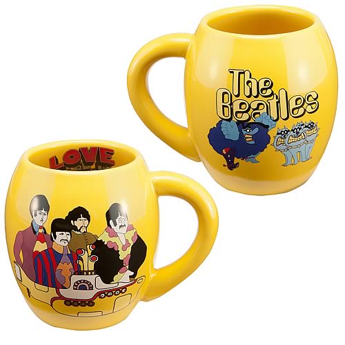 Beatles Yellow Submarine All You Need Ceramic Oval Mug