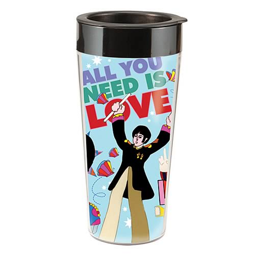 The Beatles All You Need Is Love Plastic Travel Mug