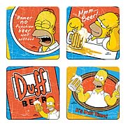 Simpsons Duff Beer Coaster 4-Pack