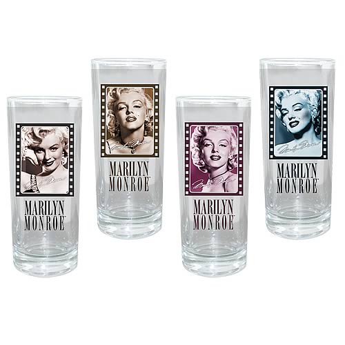 Marilyn Monroe Glasses 4-Pack