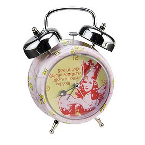 Wizard of Oz Glinda Now Be Gone Twin Bell Alarm Clock