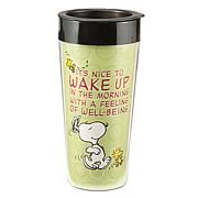 Peanuts Snoopy Wake Up Plastic Travel Mug