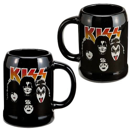 KISS Band Member Faces Ceramic Stein