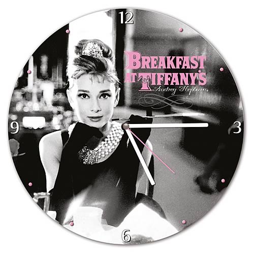 Breakfast at Tiffany's Wood Wall Clock